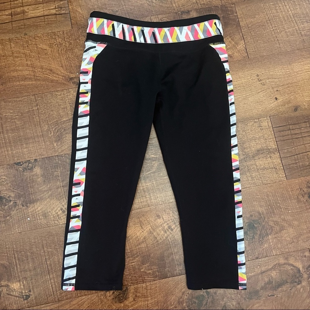 Fabletics Womens cropped leggings black multicolor XXS extra extra small